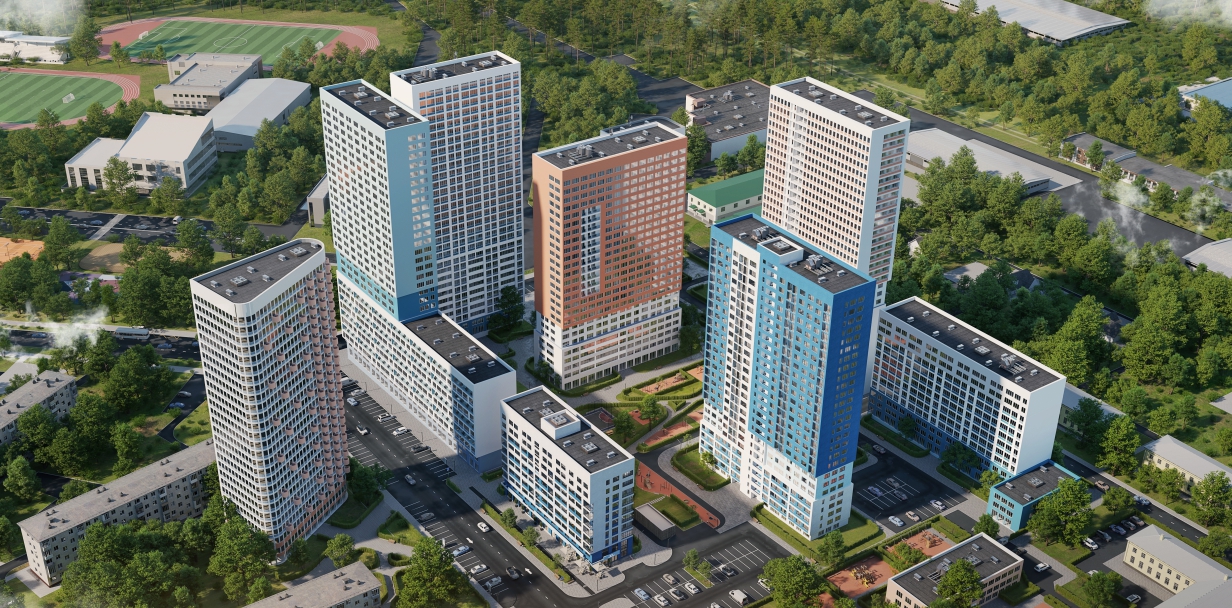 Дома разной этажности