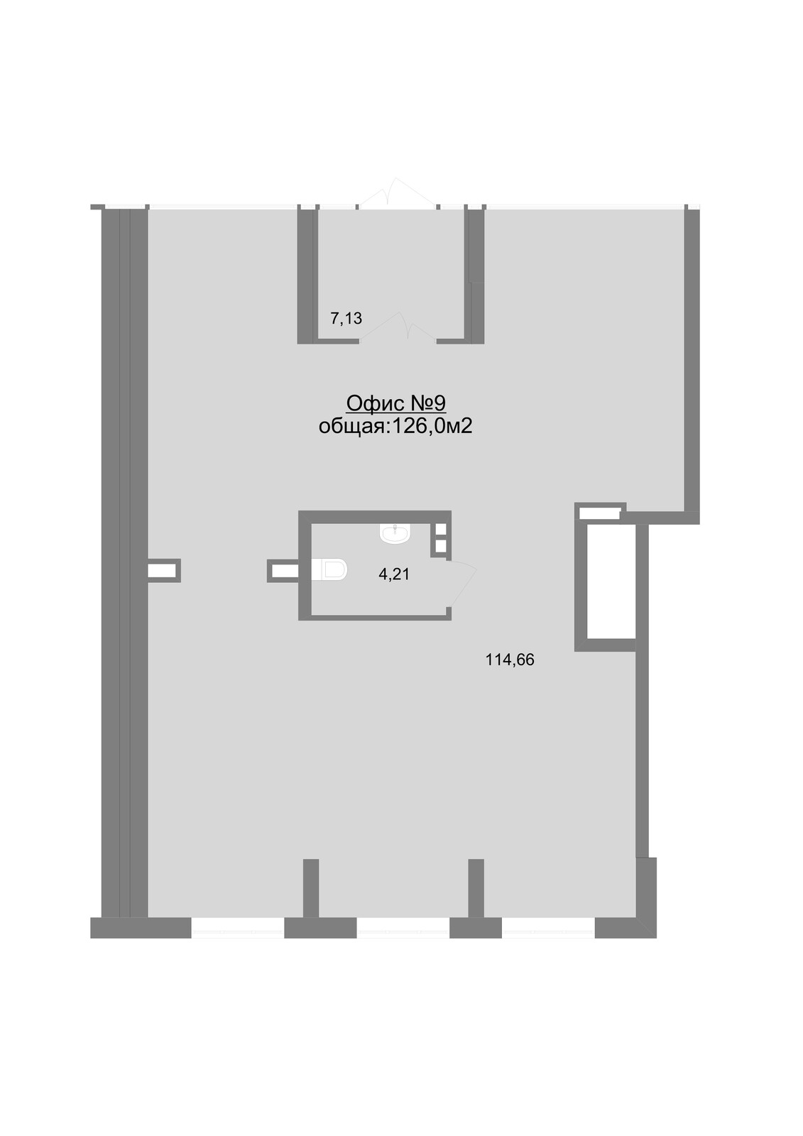 На Тенистой Коммерческая недвижимость, 126 м², 25 200 000 ₽, 200 000, г. Екатеринбург, ул. Тенистая, д. 8с4, №9, («ЖК «На Тенистой»»), этаж: 1/22