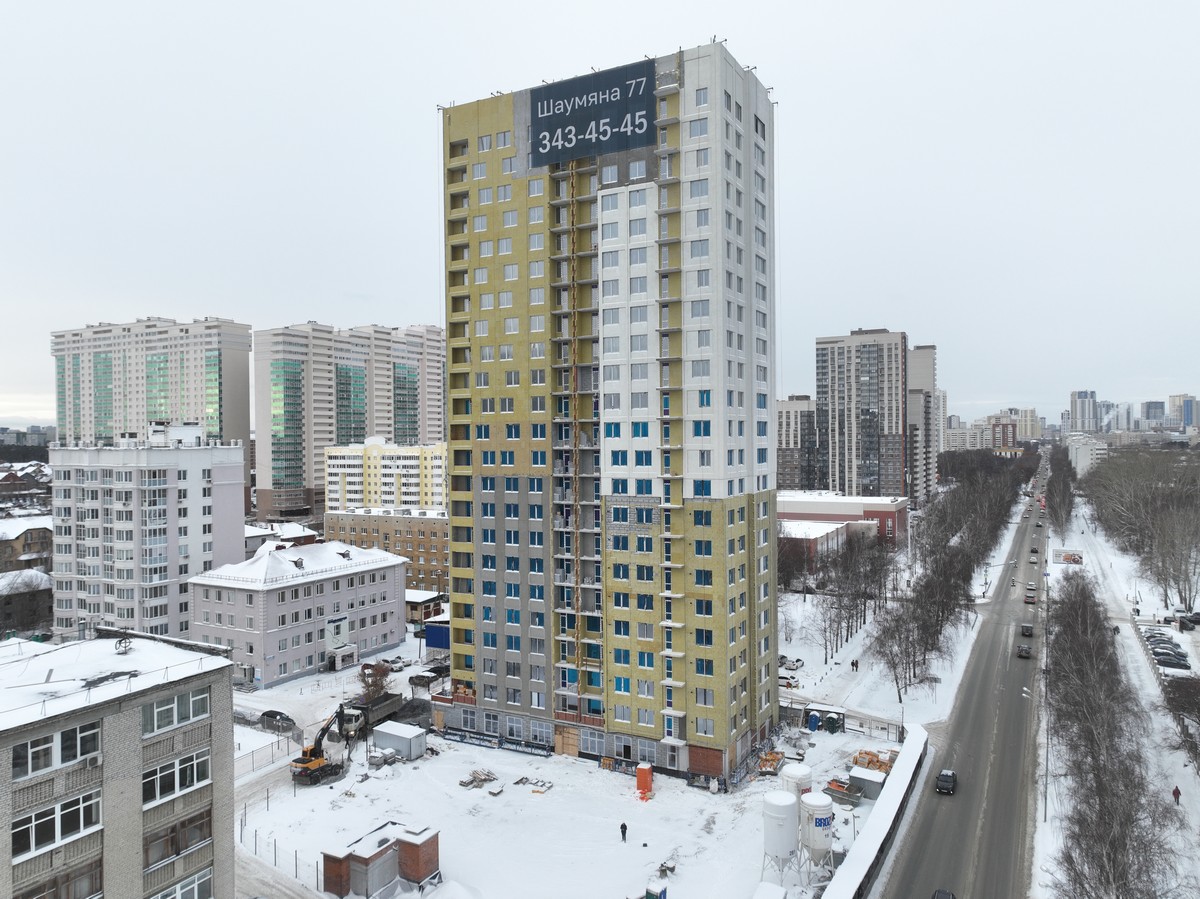 Ход строительства ЖК «Шаумяна 77». Декабрь 2025