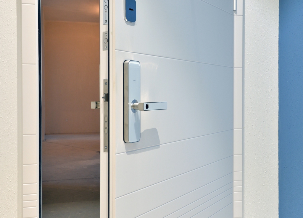 Умные ручки на входной двери в квартиру